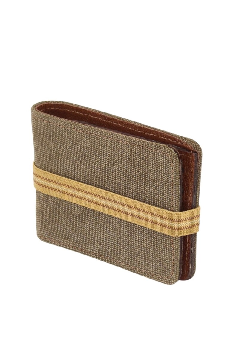 Billetera con elástico Marrón