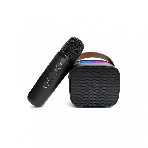Microfono Karaoke Musical Parlante Inalambrico Infantil Color Negro