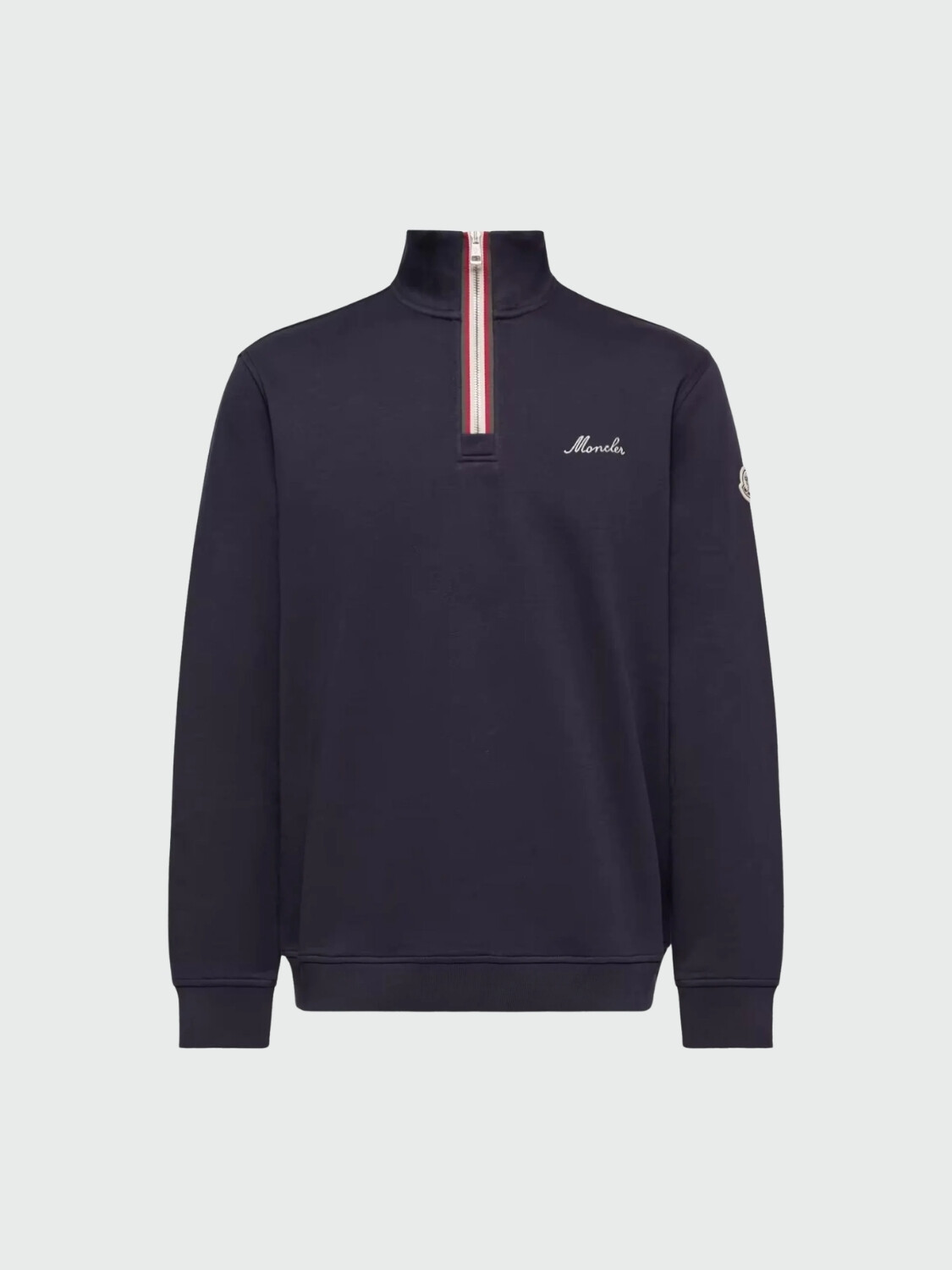 MONCLER - Buzo de Cuello Tortuga Azul Marino