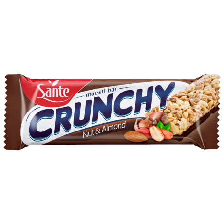 CEREAL BARRITA CRUNCHY BARRITA con frutos secos y almendras, recubierta de chocolate DISP 25