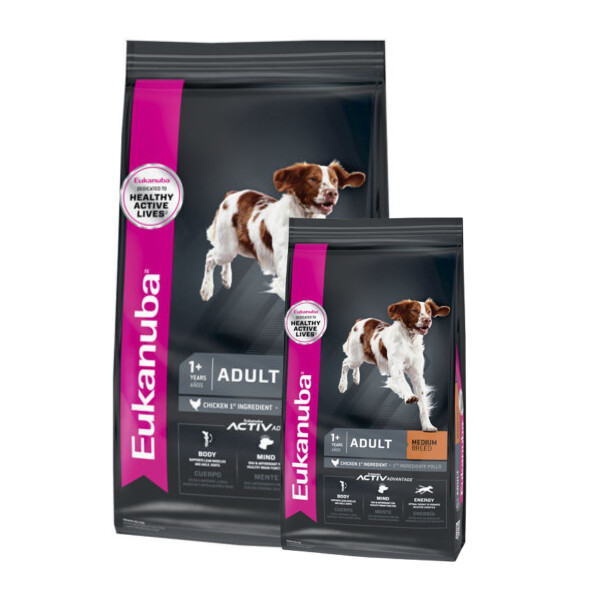EUKANUBA ADULT MEDIUM B 15 + 3KG EUKANUBA ADULT MEDIUM B 15 + 3KG