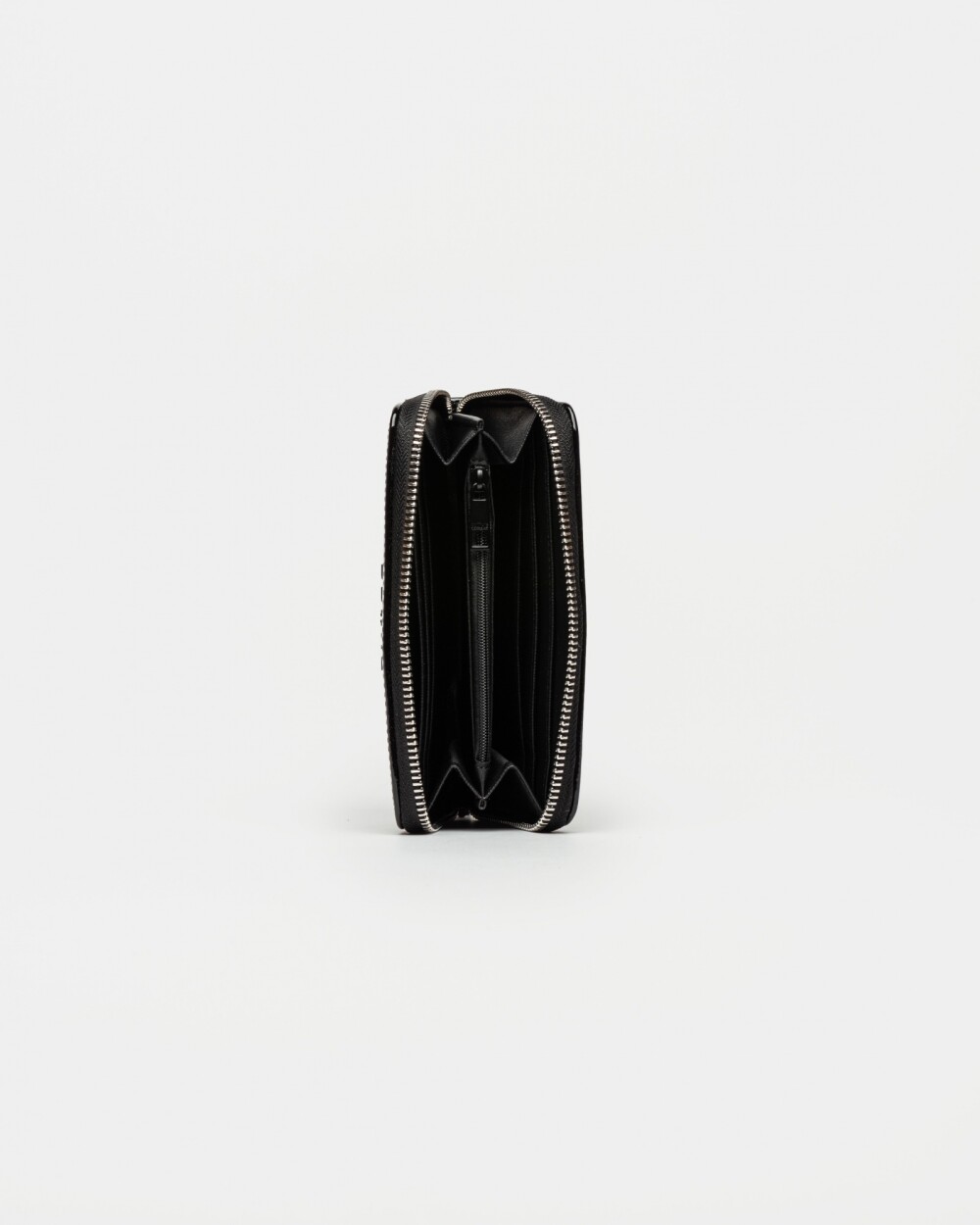 Billetera New Glam En Efecto Cuero Charol Negro