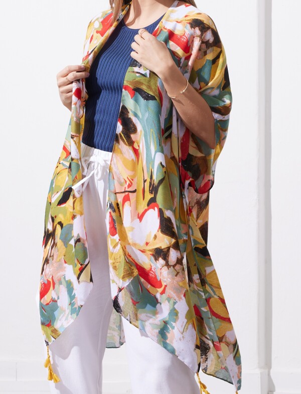 Kimono Printed MULTI/VERDE