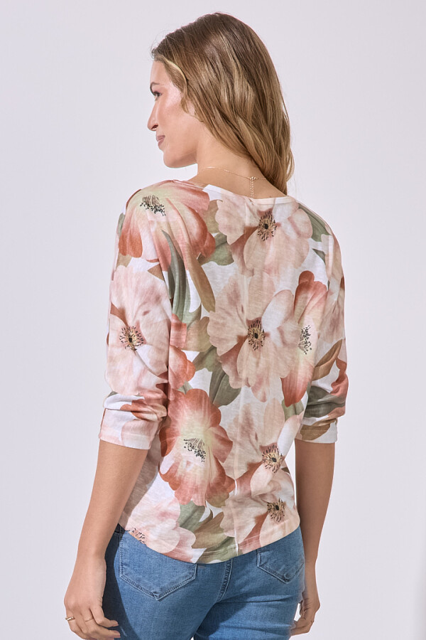 Blusa Tejida Print TOSTADO/MULTI