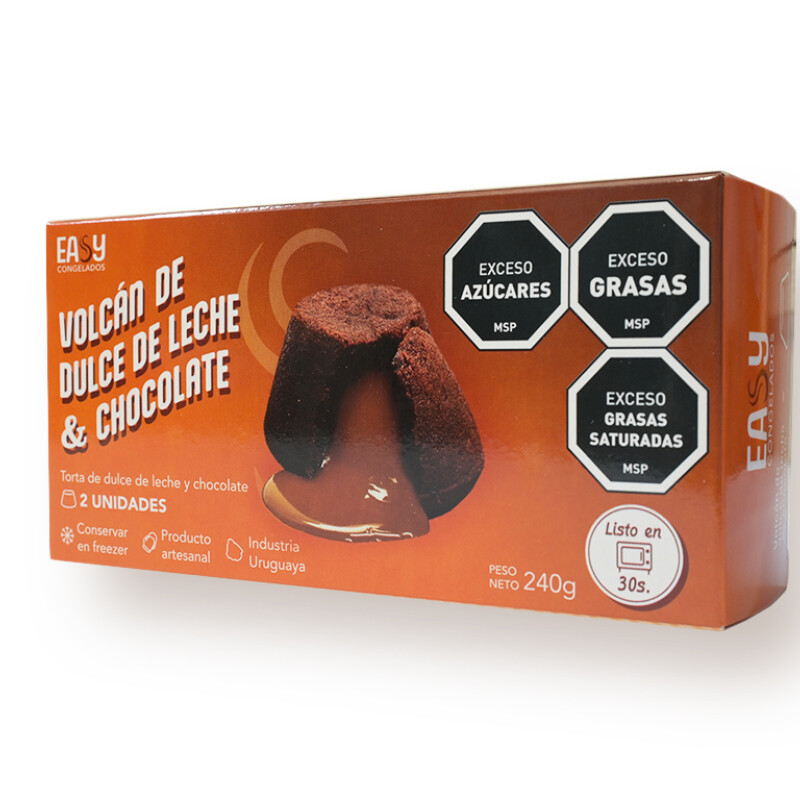 VOLCÁN DE CHOCOLATE CON DULCE DE LECHE X2 EASY 240G VOLCÁN DE CHOCOLATE CON DULCE DE LECHE X2 EASY 240G