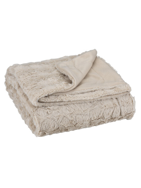 Manta throw MYGGBLOM 130x170 pelo beige Manta throw MYGGBLOM 130x170 pelo beige