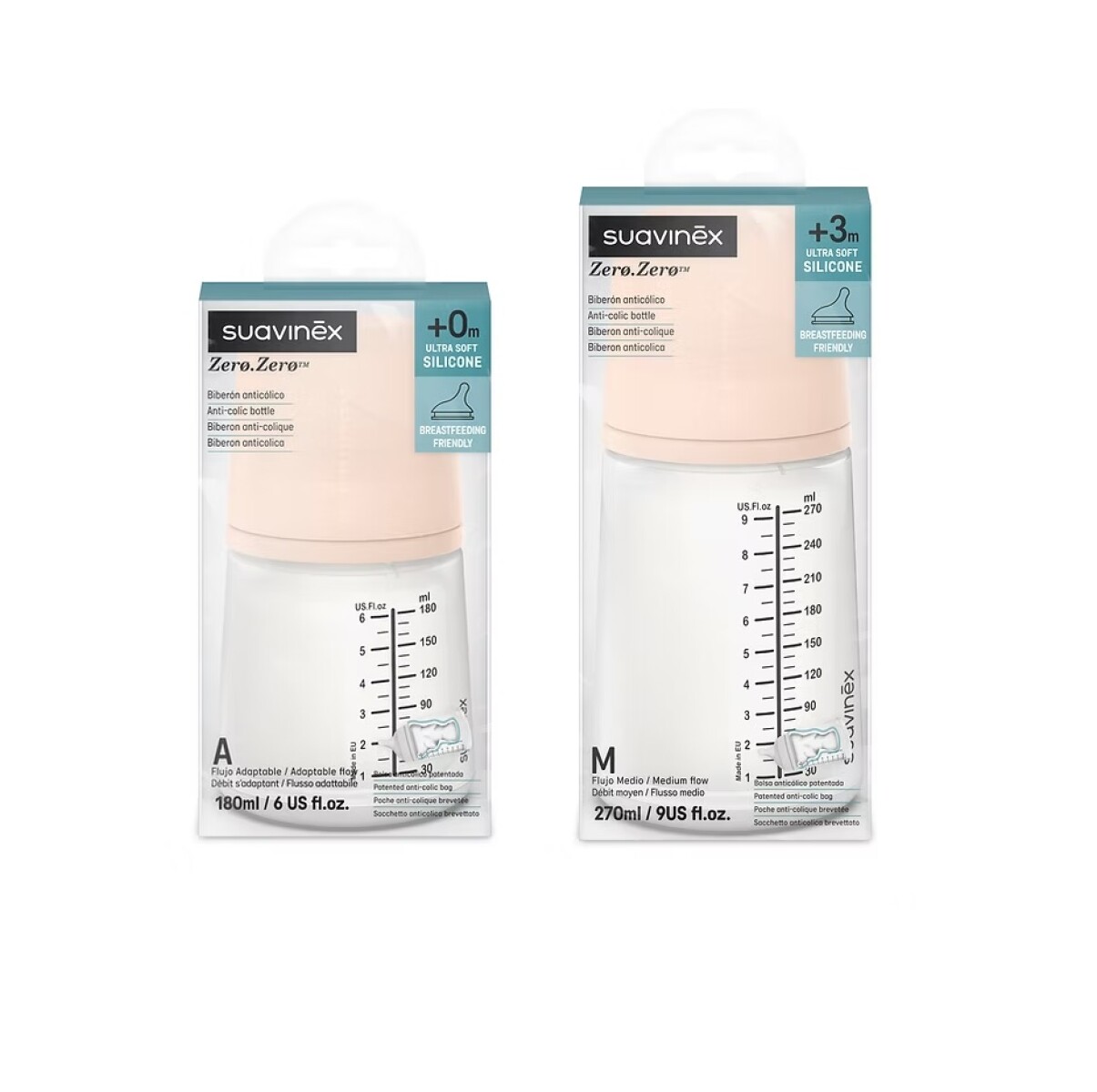 Set Zero Suavinex Biberones x2 