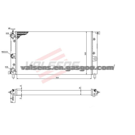 RADIADOR FIAT 147 UNO 1.3 DIESEL 560X320 - RADIADOR FIAT 147 UNO 1.3 DIESEL 560X320 -