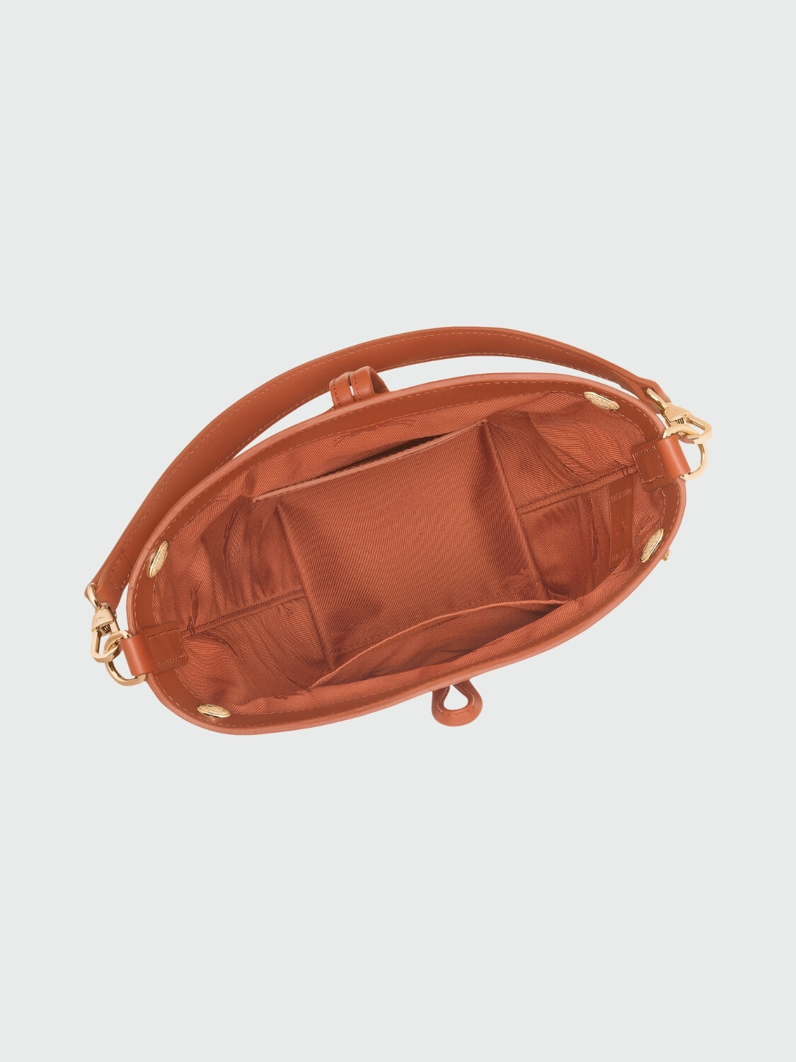 Longchamp - Bolso bandolera de cuero, Le Roseau Sleek Terracota