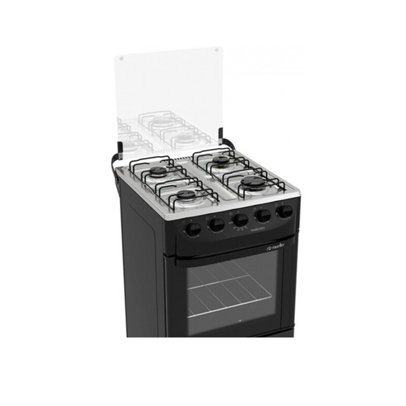 Cocina Mueller 4 Hornallas Súper Gas Negra Cocina Mueller 4 Hornallas Súper Gas Negra