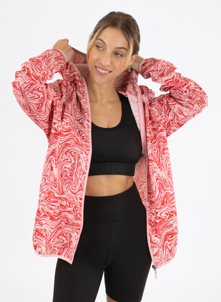 Campera micro deportiva print Rosado