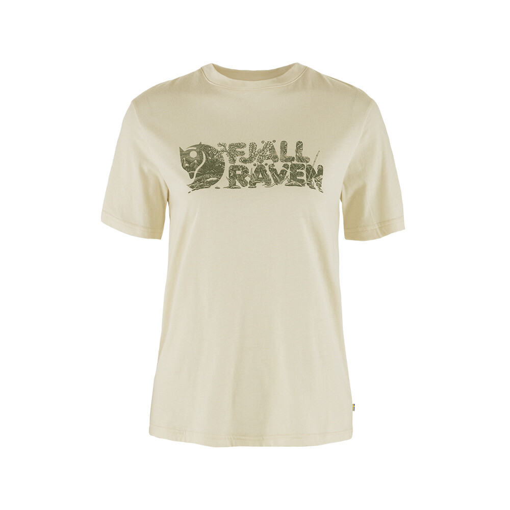 Polo Fjallraven Lush Logo T-shirt W Mujer Chalk White