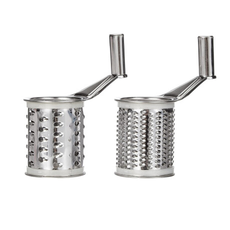 Rallador inox a manivela 2 cuchillas Rallador inox a manivela 2 cuchillas