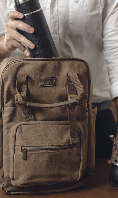 MATERA MOCHILA LANIN CANVAS TOSTADO