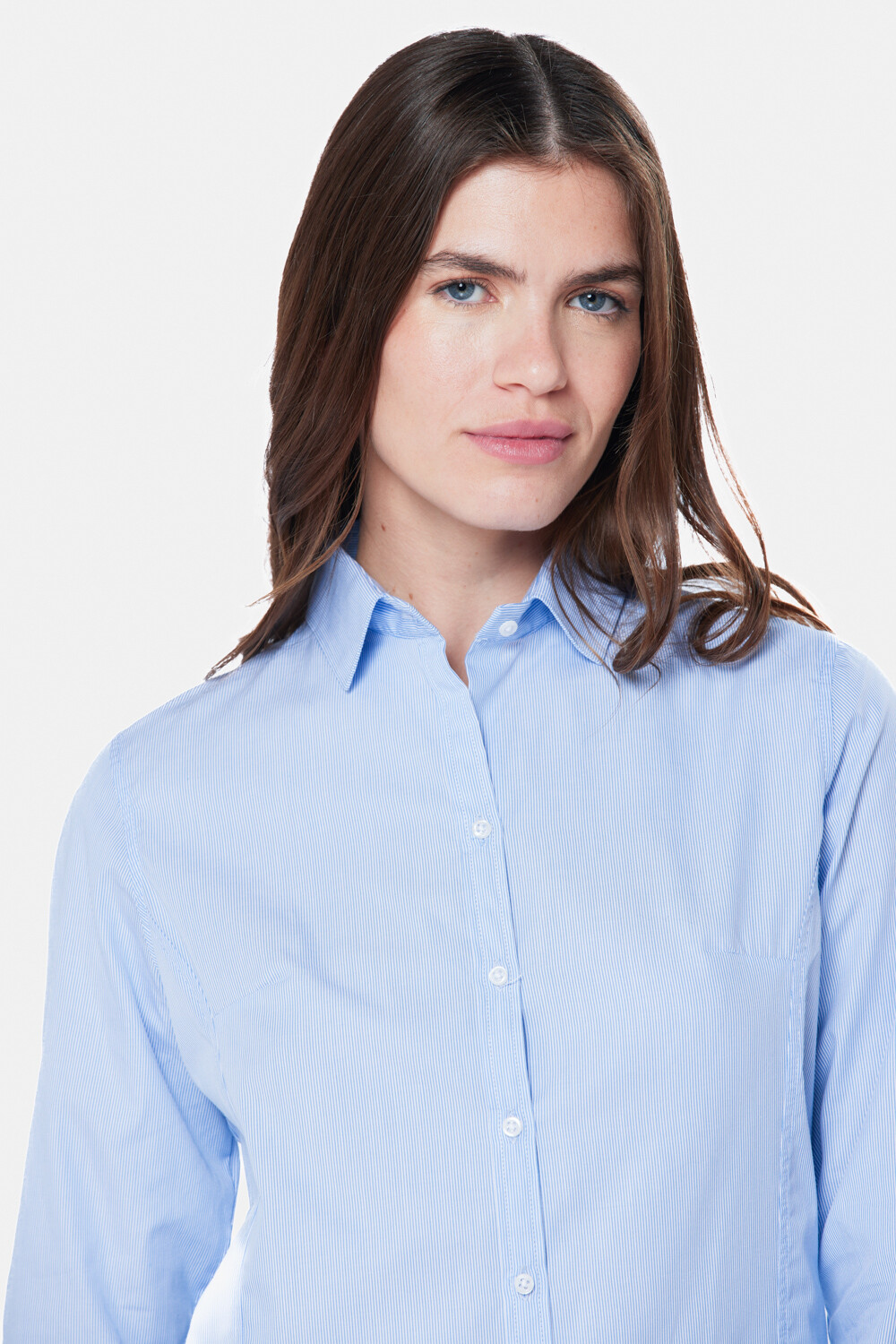 CAMISA ENTALLADA Azul