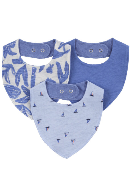 Pack tres baberos de algodón tipo bandana Sin color