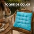 Almohadon Cuadrado Para Silla Eames Butaca Auto Colores Celeste