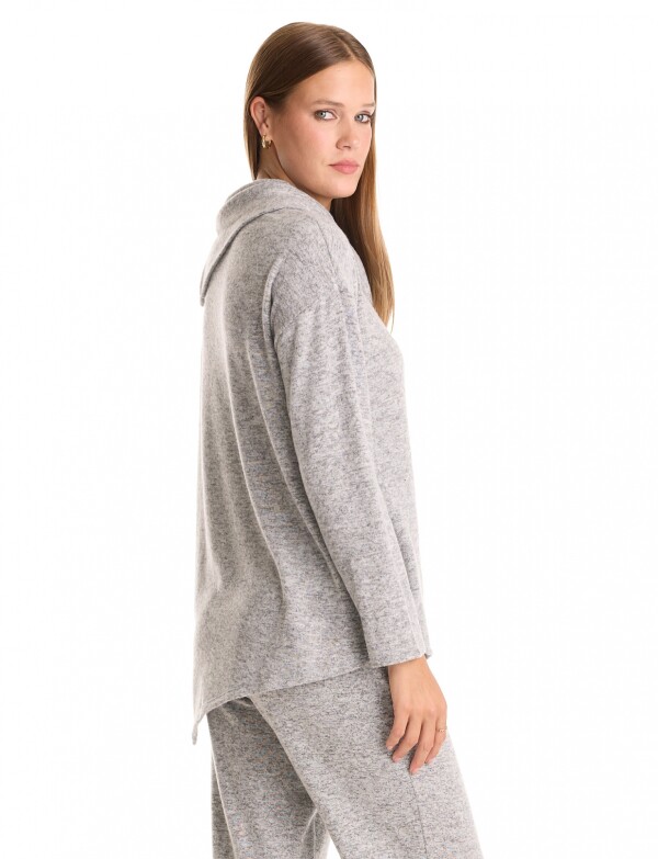 Buzo Soft Cuello Volcado GRIS