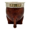 Mate Imperial URUGUAY con apliques en bronce - ALPACA - 32 marrónuniforme