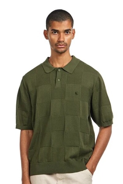 S/S Checker Polo Verde