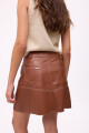 FALDA MINI COURO Camel