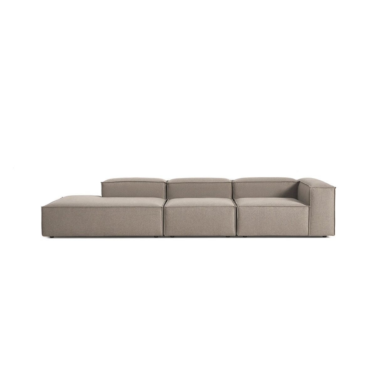 Sillón Nicole Esquinero + Respaldo + Chaise Lounge - Gris 