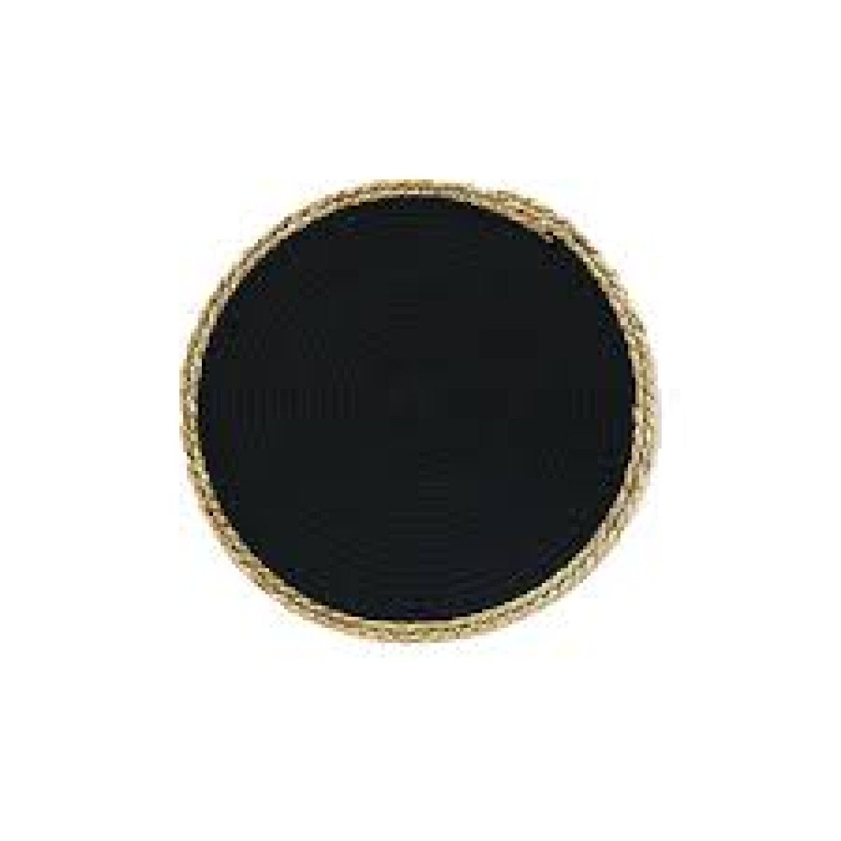 MANTEL INDIVIDUAL DE FIBRA NATURAL Y ALGODÓN Ø38CM NEGRO 