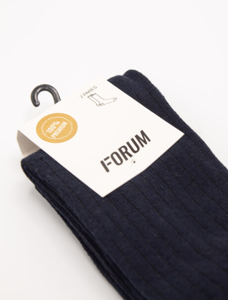 Media Casual Canelon Pack x 2 Pares Marino