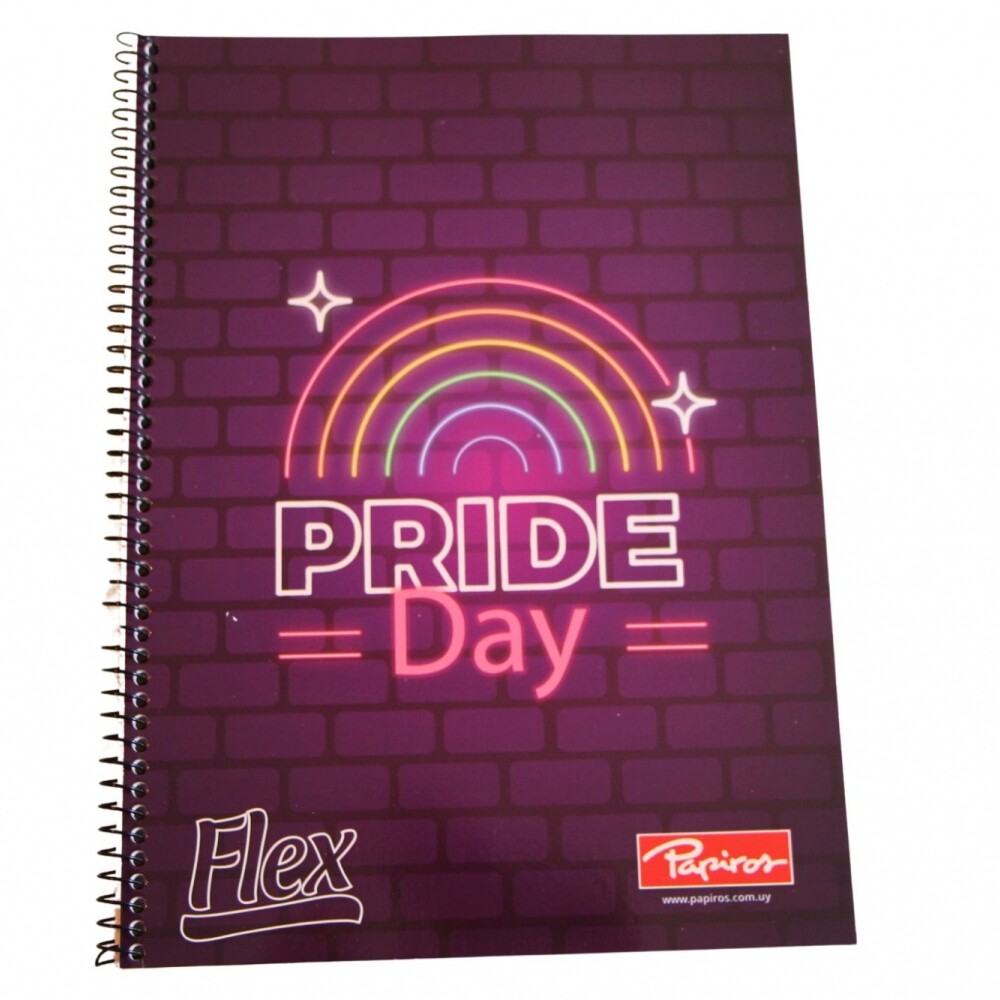 CUADERNOLA PAPIROS FLEX 70 HOJAS RAYADO TAPA PRIDE DAY