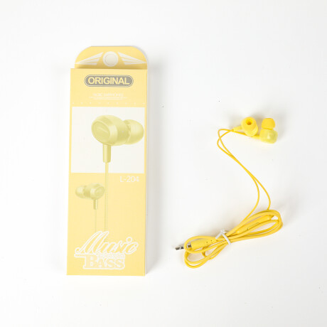 AURICULARES CON CABLE IN EAR EXTRA BASS AMARILLO AURICULARES CON CABLE IN EAR EXTRA BASS AMARILLO