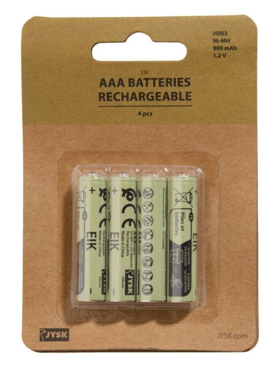 Bateria Recargable Eik Aaa - 4Pcs 