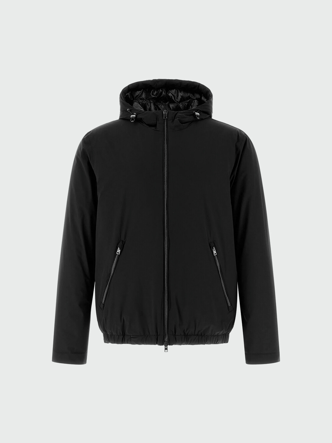 Herno - Campera con capucha de nylon elástizado Azul