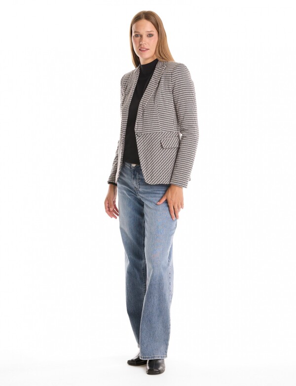 Blazer Jacquard MULTI/NEGRO