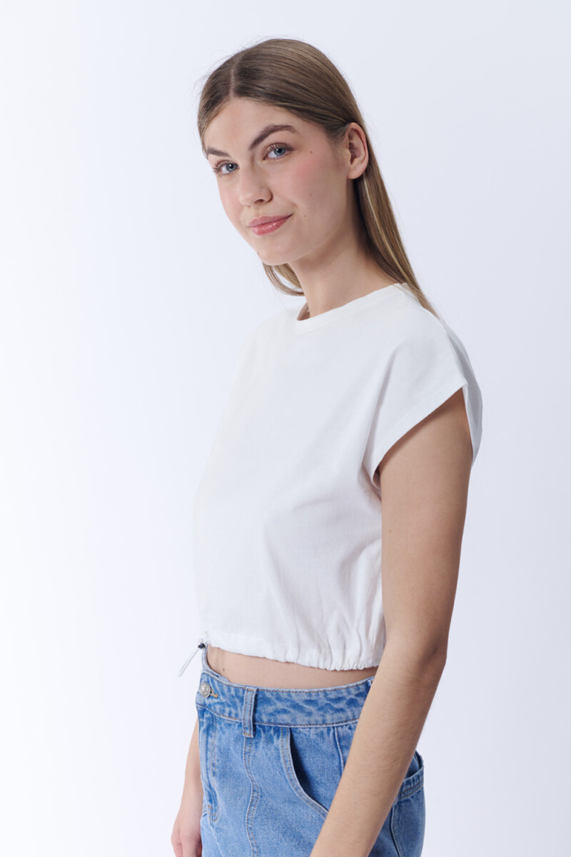 Remera con ajustador Blanca