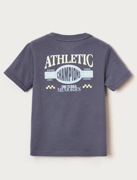 CAMISETA MANGA CORTA INFANTIL CON ESTAMPA CELESTE
