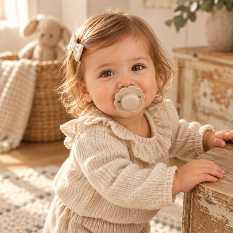 Chupete X2 0-6M Fisiológico SX PRO Silicona Suavinex Wonder Crema/beige