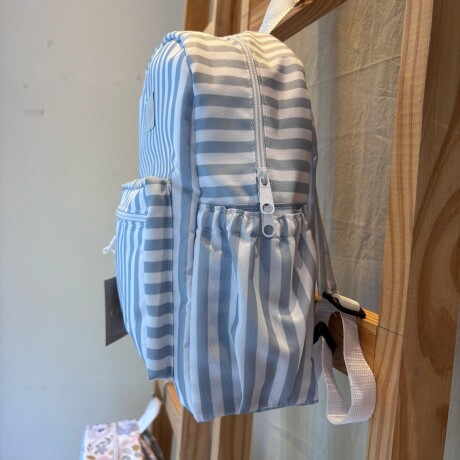 Mochila Jardín Rayas Celeste