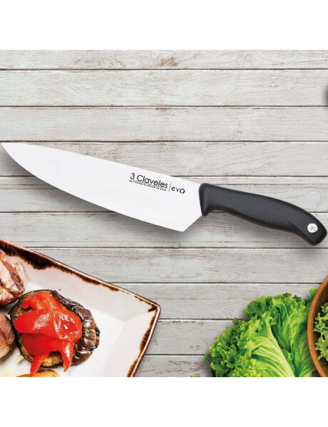 CUCHILLO CHEF 20CM CAJA PVC EVO 3 CLAVELES CUCHILLO CHEF 20CM CAJA PVC EVO 3 CLAVELES