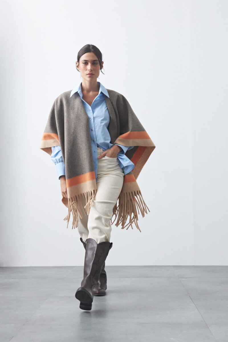PONCHO OUZO Gris Melange