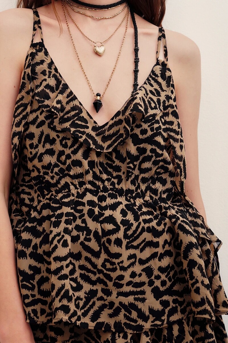 TOP FEMME ANIMAL LIGHT Marron
