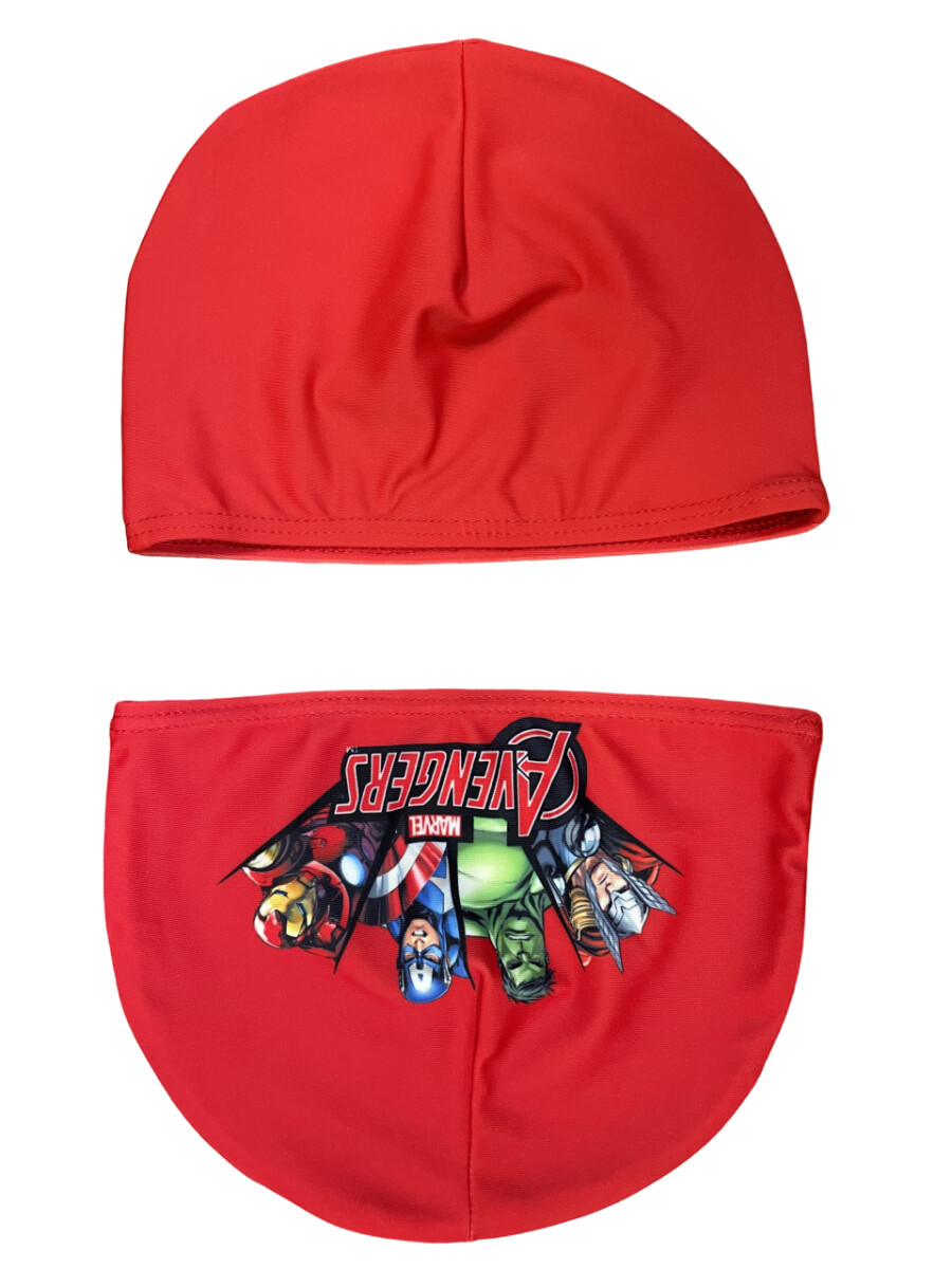 Gorra De Natación Lycra C/Headcard Avenger Rojo 