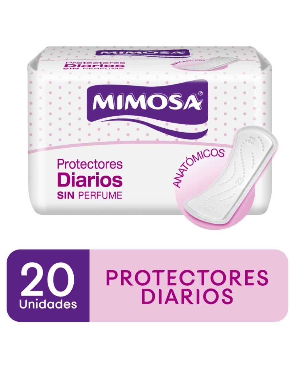 Mimosa Protectores Diarios S/Perfume 20 Unidades â€“ Higiene Femenina 