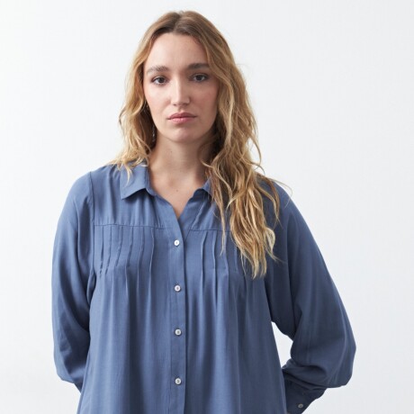 CAMISA KAI Azul Grisaceo