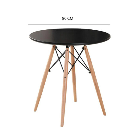 MESA DE COMEDOR EAMES REDONDA METAL 80 CM Mesa Eames Negra Redonda 80cm