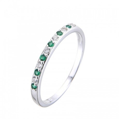 Anillo de plata 925 con circonias, MEDIO SIN FIN. Anillo de plata 925 con circonias, MEDIO SIN FIN.