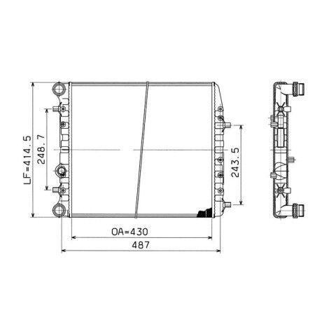 RADIADOR VOLKSWAGEN GOL G5 S/A.A (430X415X23) TYC RADIADOR VOLKSWAGEN GOL G5 S/A.A (430X415X23) TYC