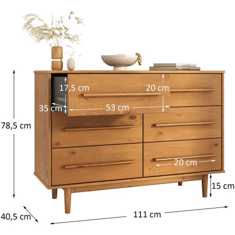 COMODA CAJONERA MADERA MACIZA 6 CAJONES COMODA CAJONERA MADERA MACIZA 6 CAJONES