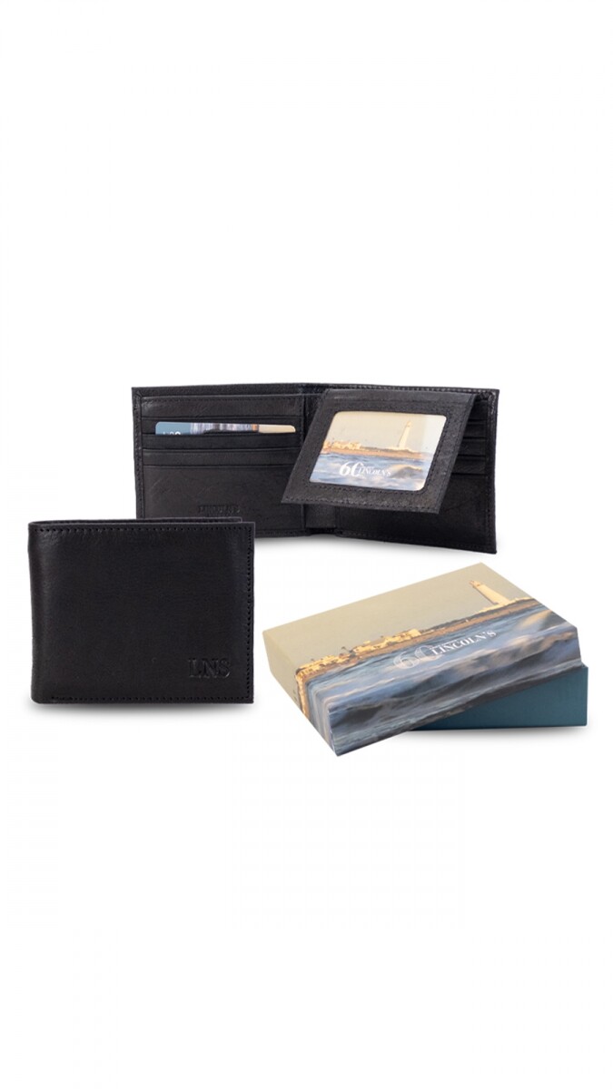 BILLETERA CUERO ATLANTIS - NEGRO 