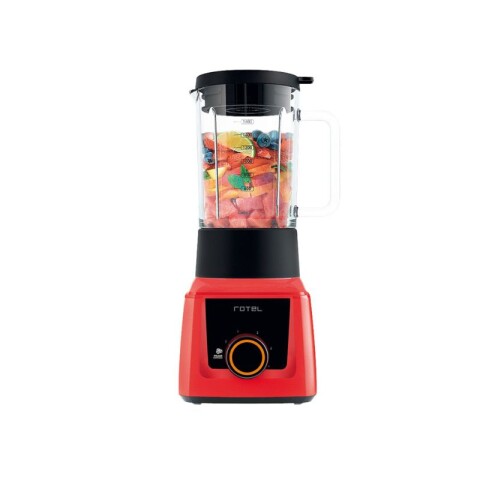 LICUADORA ROTEL LICUA GLASS 2.3L CON JARRA DE VIDRIO 1000W Roja