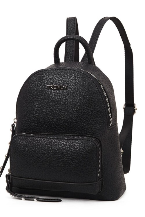 Mochila con bolsillo frontal Negro